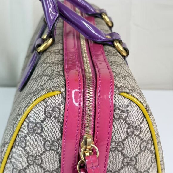 Gucci Convertible GM Boston Bag GG Coated Canvas and Leather - Picture 8 of 13